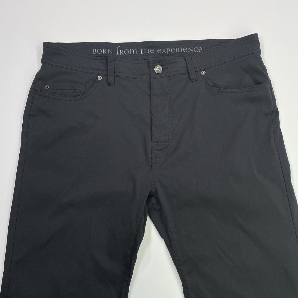 Prana Pants Men’s Size 38x31 (M.39x31) Black 5 Pocket Active Hiking Outdoors